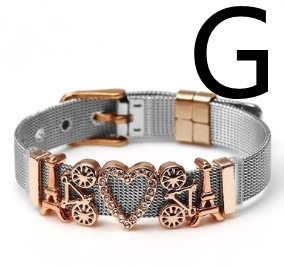 Couple Bracelet Real Gold Plating Stainless Steel Strap