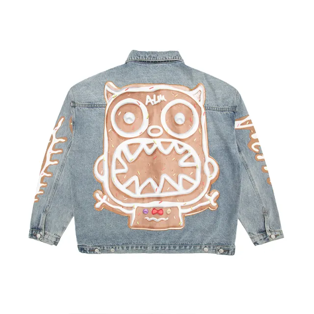 Denim Clothing Loose Casual Couple Wear Coat Jacket Blue - Shop at LoveMi