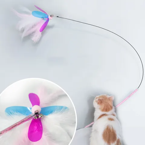 Fairy Feather Retractable Large Fluffy Funny Cat Toy