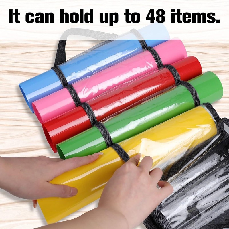 Vinyl Roll Holder With 48 Compartments And Keeper Door Hooks Strap UK — image 6