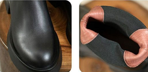 Title 8, Thick Bottom Female Thick Heel Thin Boots Round...