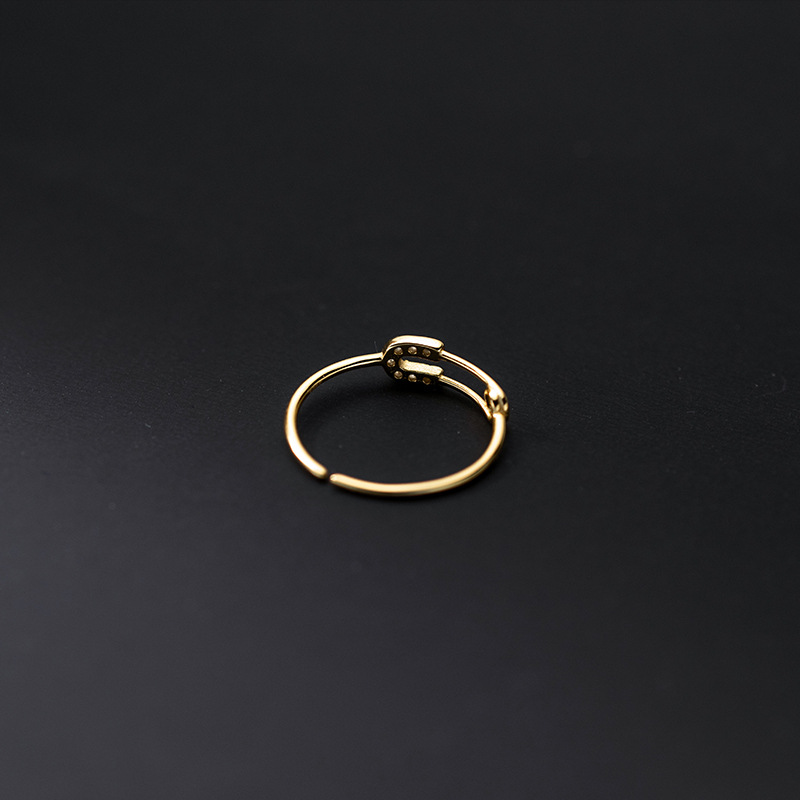 Creative Diamond-encrusted Paperclip  Index Finger Ring