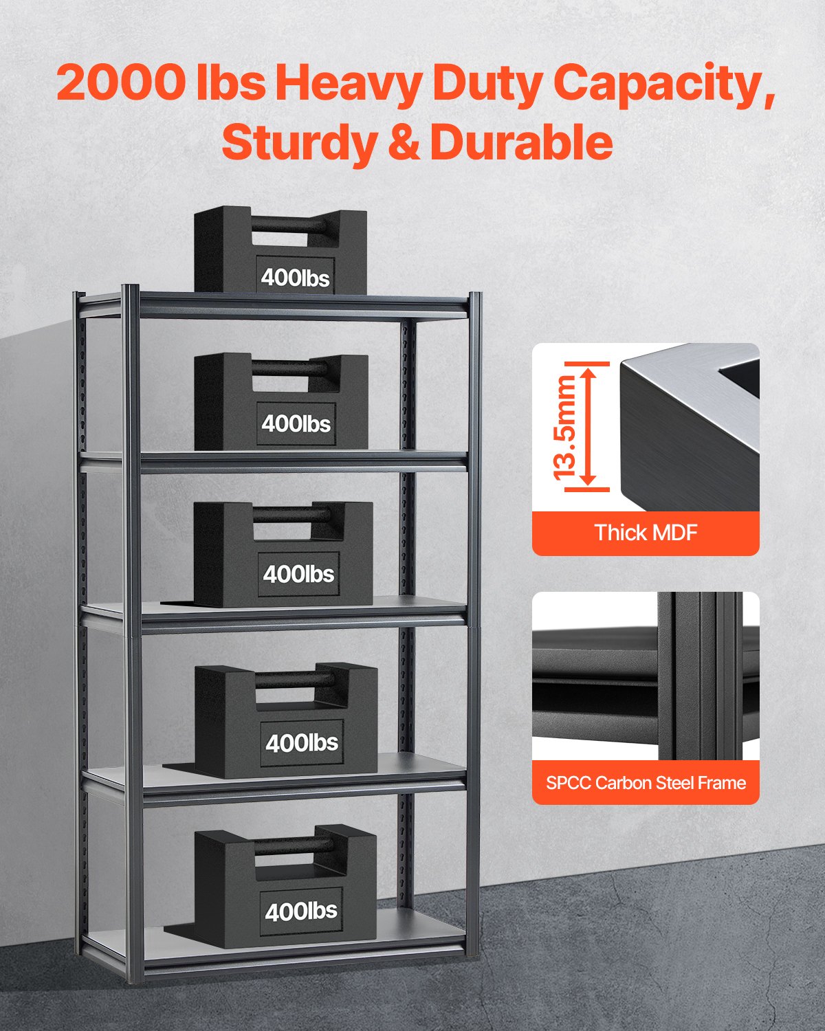 Storage Shelves  5-tier Garage Storage Shelving - Image 2