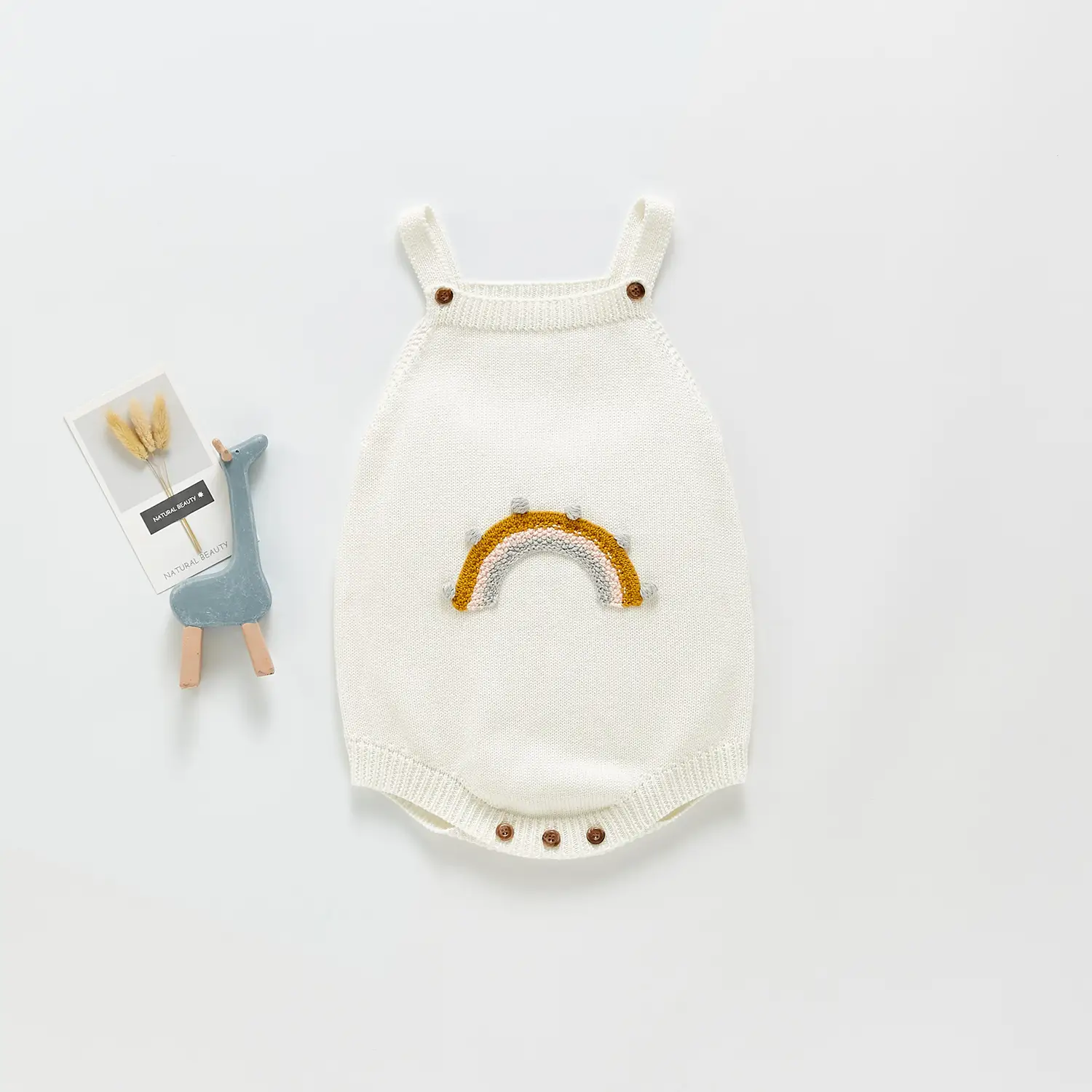 Baby Knitted Bodysuit With Straps