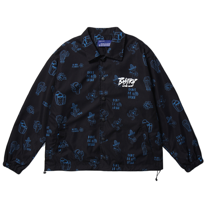 European And American Street Hip-hop Full-print Lapel Jacket