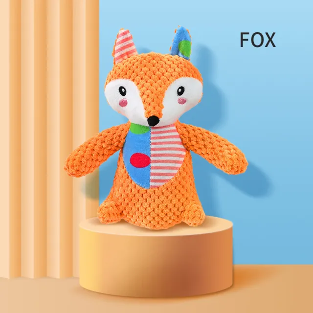 Interactive Dog Toys For Aggressive Chewers Dog Squeaky Toys Pet Grinding Teeth Plush Toy, Chewing Toy For Dog Interactive Supply Dog Toys Dog Toys... Fox - Shop at LoveMi