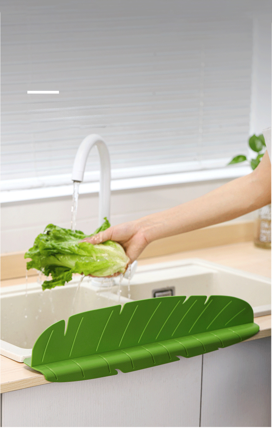 Title 7, Silicone Kitchen Sink Splash Guard With Suction...