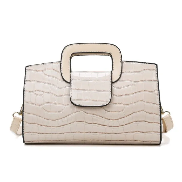 New European And American Retro Pattern Handbag Khaki - Shop at LoveMi