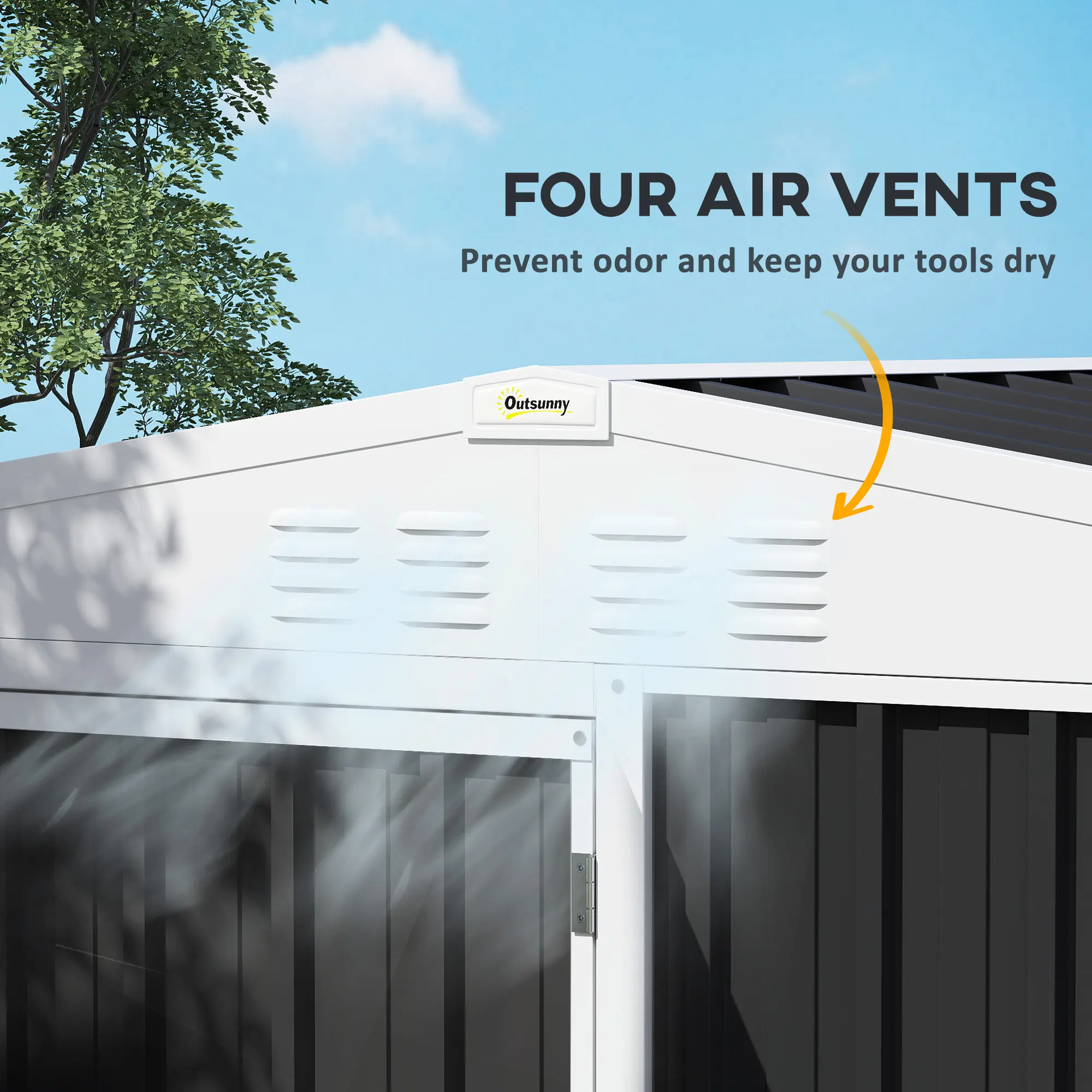 8 X 4ft Outdoor Garden Shed, Metal