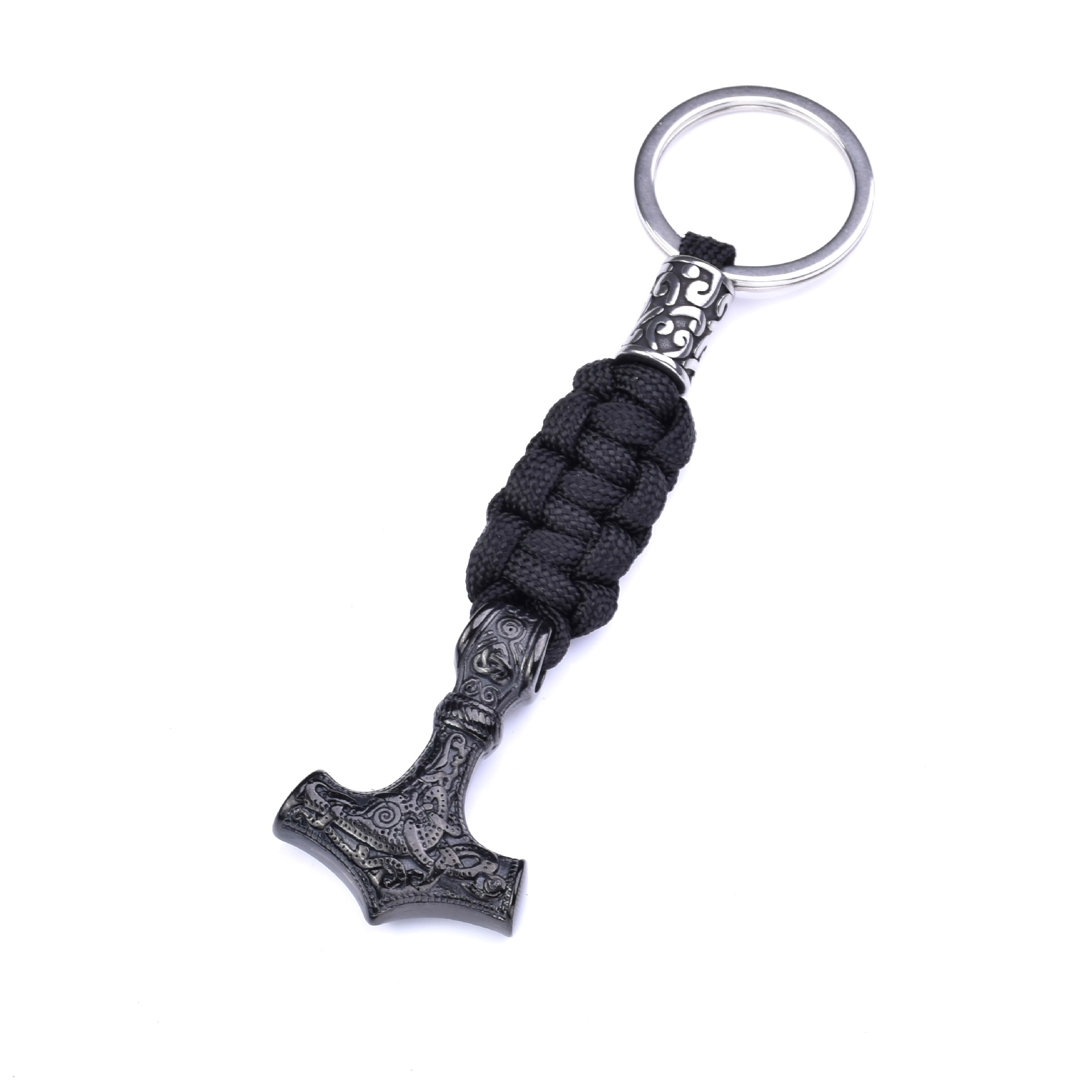 Outdoor Umbrella Rope Woven Key Chain Black - Shop at LoveMi