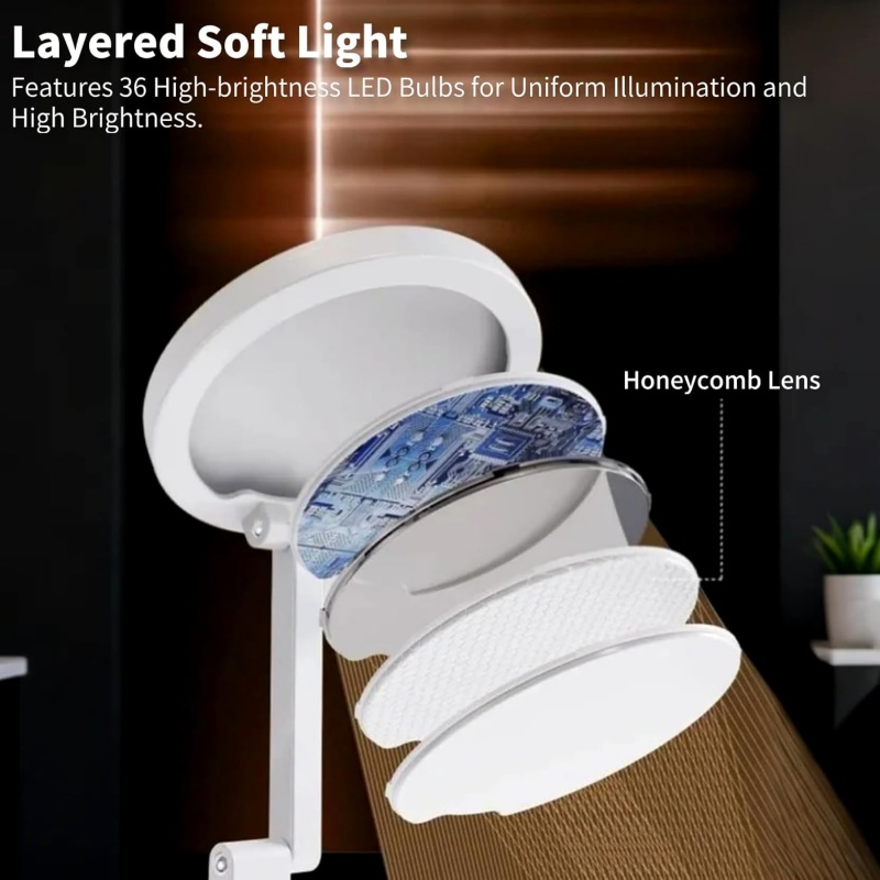 Foldable Book Lamp With LED Clock & Touch Control Night Light For Office, Bedroom, Study