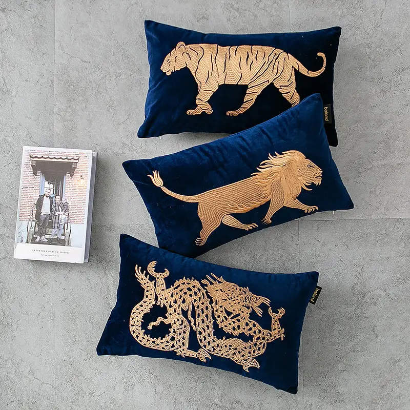 Embroidery Throw Pillow Sofa Cushion Living Room Chair Backrest Office