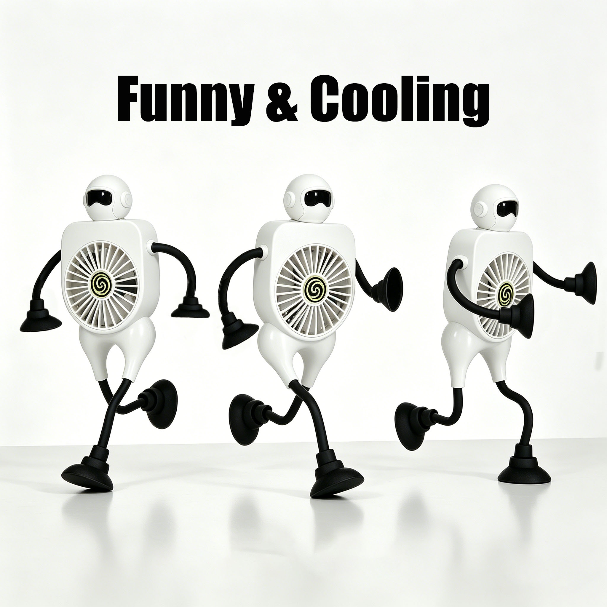 2000 MAh Fun Suction Cup Fan With Bendable Arms And Legs,can Be Attached To Surfaces Such As Glass Doors,Walls, And Cabinet Sides. Perfect For Bathrooms,Kitchens, Strollers,Car Fan,bathroom F thumbnail 5