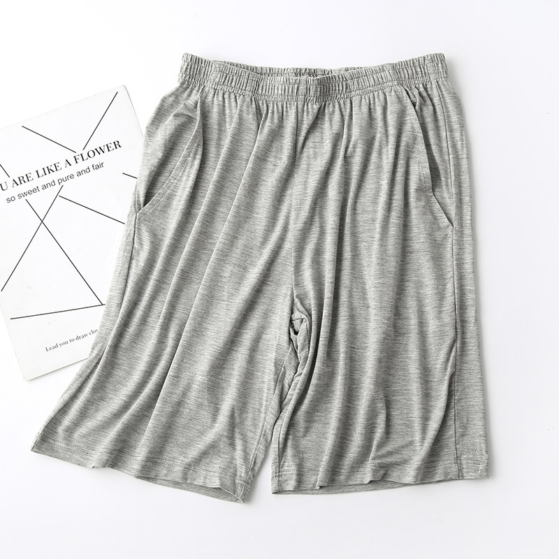 Modal Women's Summer Thin Loose Pajama Pants Shorts Hemp Grey - Shop at LoveMi