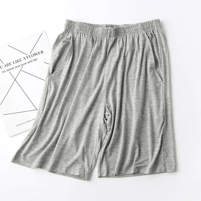 Modal Women's Summer Thin Loose Pajama Pants Shorts Hemp Grey - Shop at LoveMi
