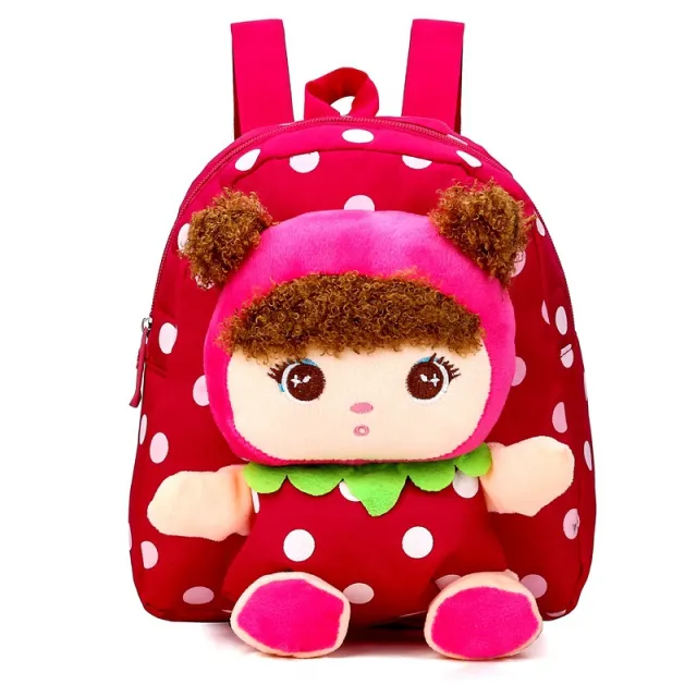 Boys And Girls Cartoon Cute Canvas Doll Backpack Rose - Shop at LoveMi