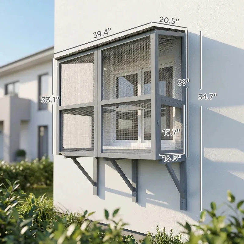 Catio Outdoor Cat Enclosure Window Box House