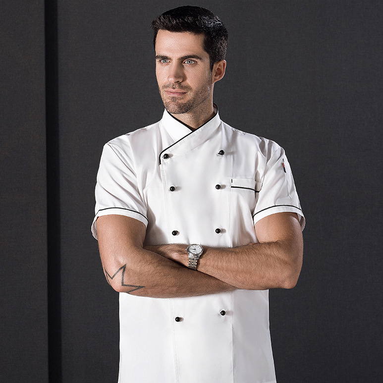 Title 2, Mode zomer chef-kok kleding werkkleding met kor...