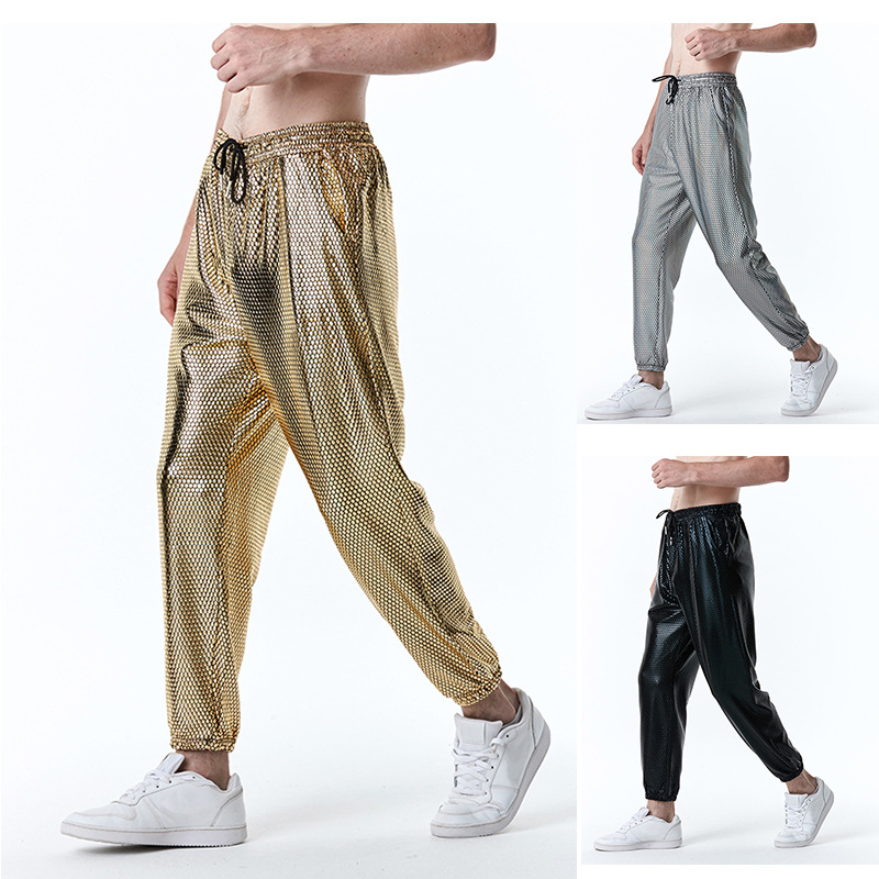 Title 7, Diamond Gilded Printed Casual Pants for everyda...