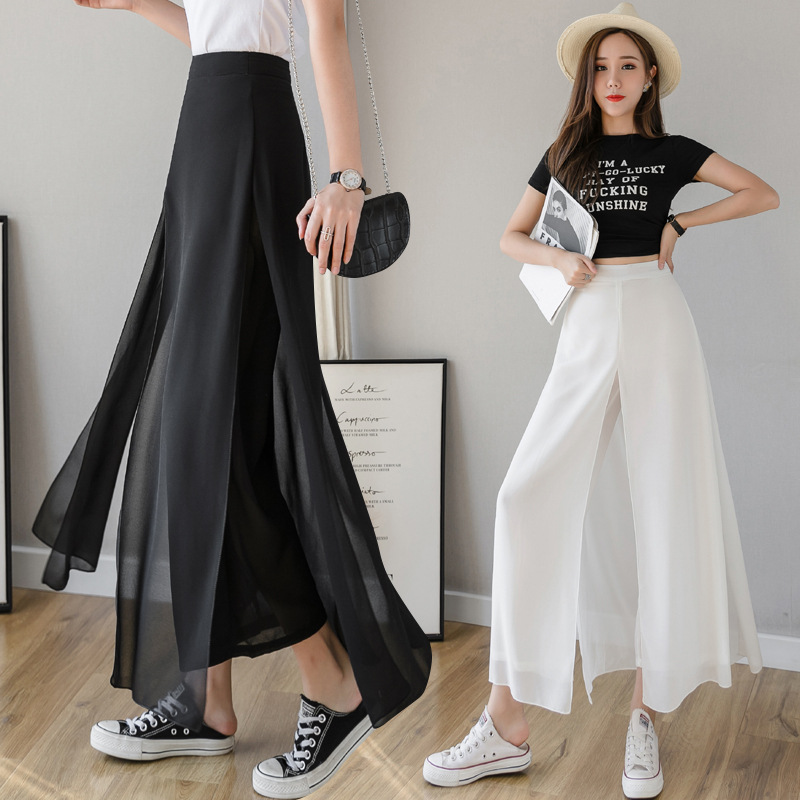 Title 1, High Waist Slim Fashionable Ice Chiffon Broad L...