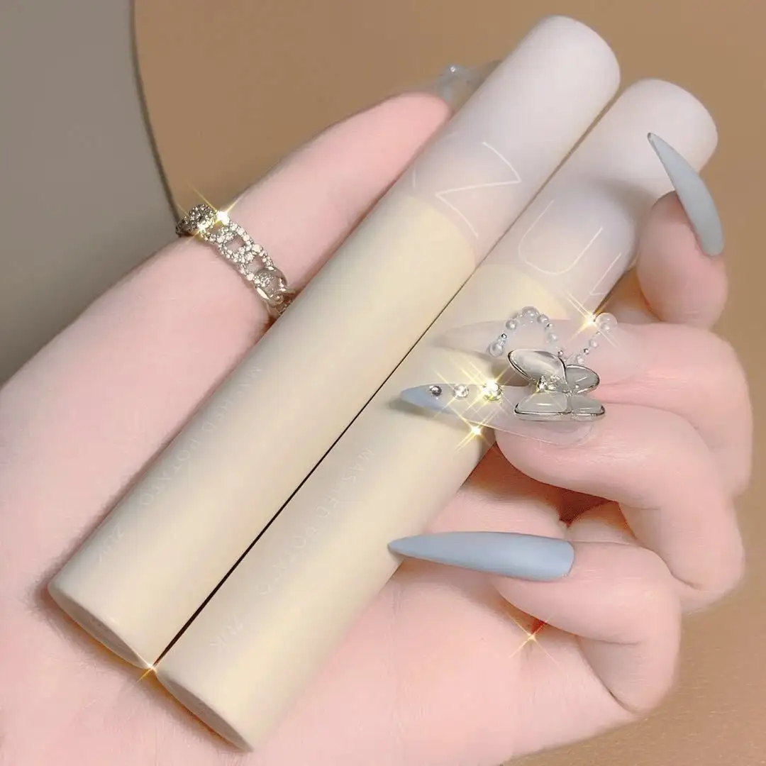 Lip Mud Lip Lacquer Student Plain Matte Finish Velvet No Stain On Cup No Fading White Good-looking Lipstick
