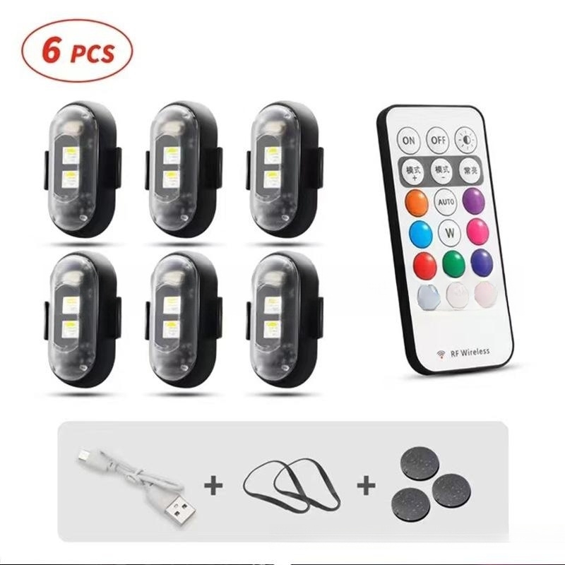 6 Lights With Remote Control