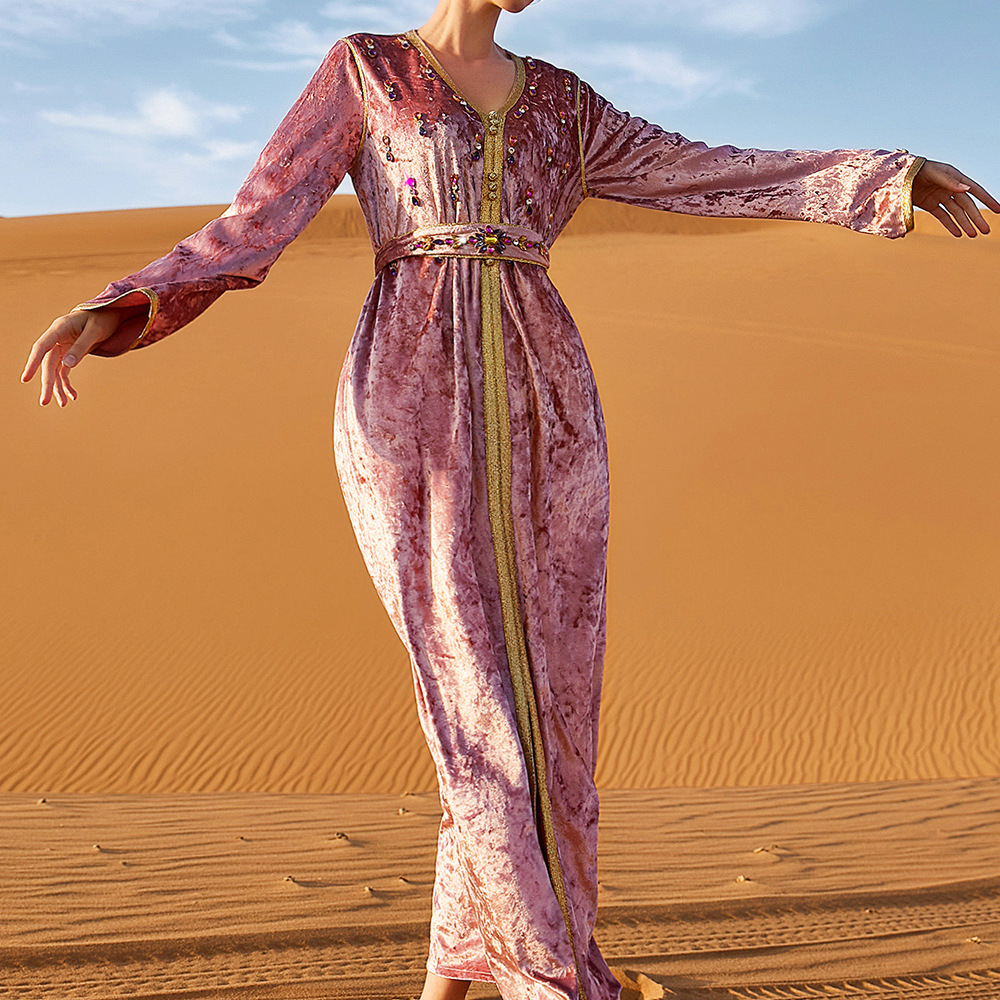 Velvet Dress – Luxury Slimming A-line Gown