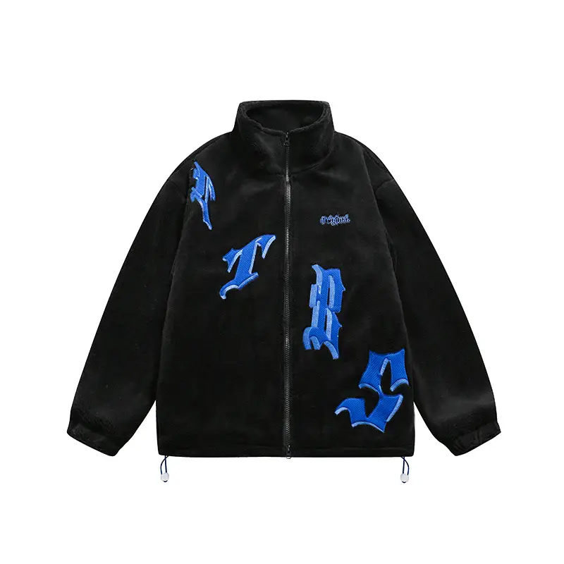 Plush Patch Decoration Thickened Jacket Cotton Coat