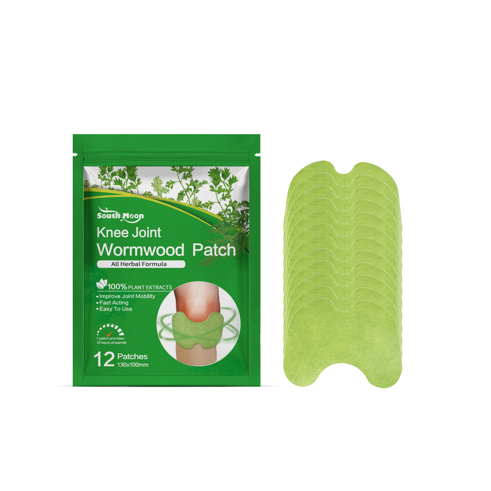 South Moon Knee Patch, Activating The Muscles And Bones To Relieve Pain Of Lumbar Vertebrae Joint Wormwood Patch