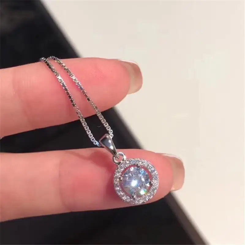 925 Silver Sparkling Diamond Set Earrings Necklace Ring Set