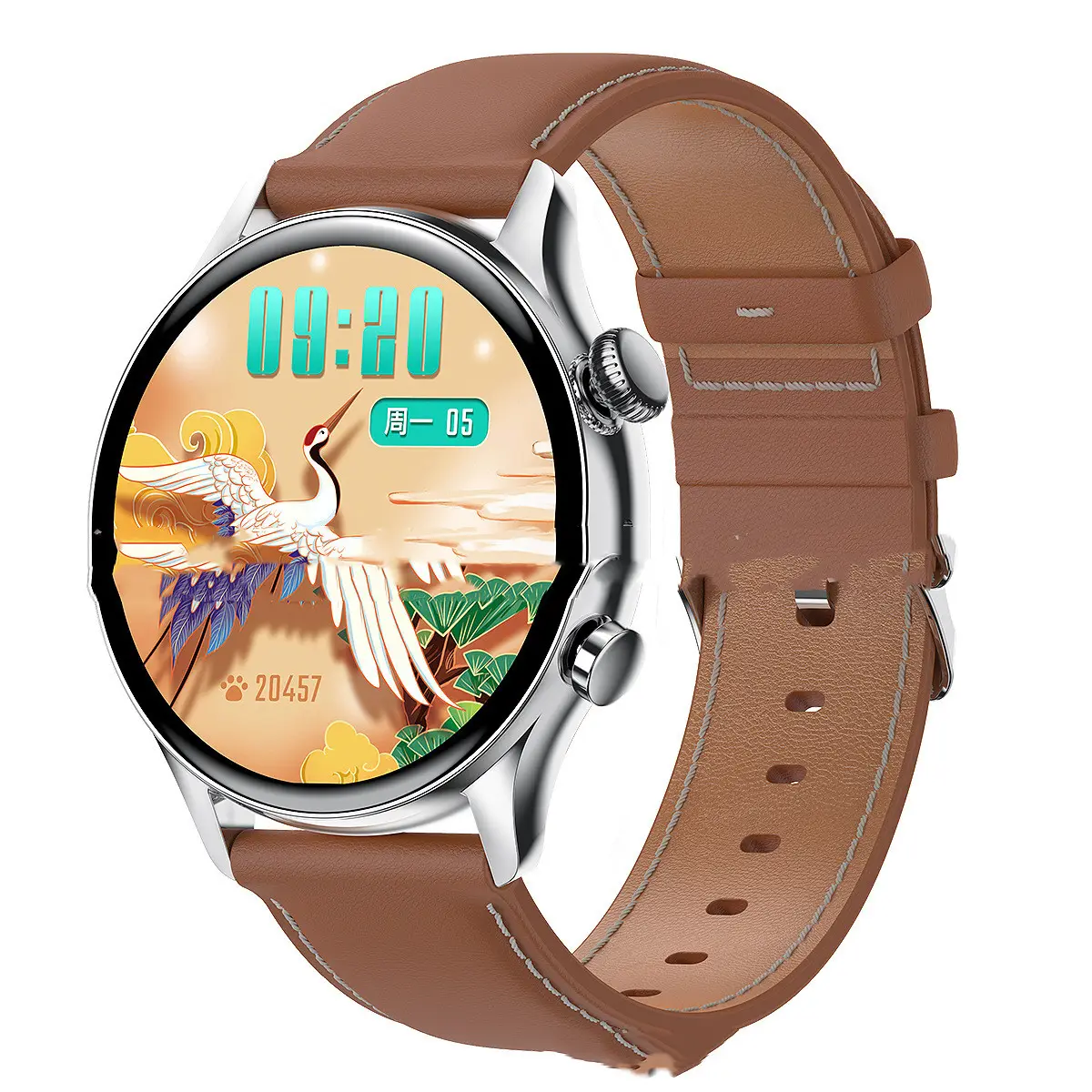 Round Dial True Waterproof NFC Screen Heart