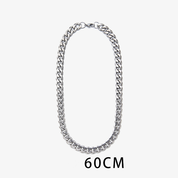 Men's High Street Hip Hop Titanium Steel Cuban Necklace
