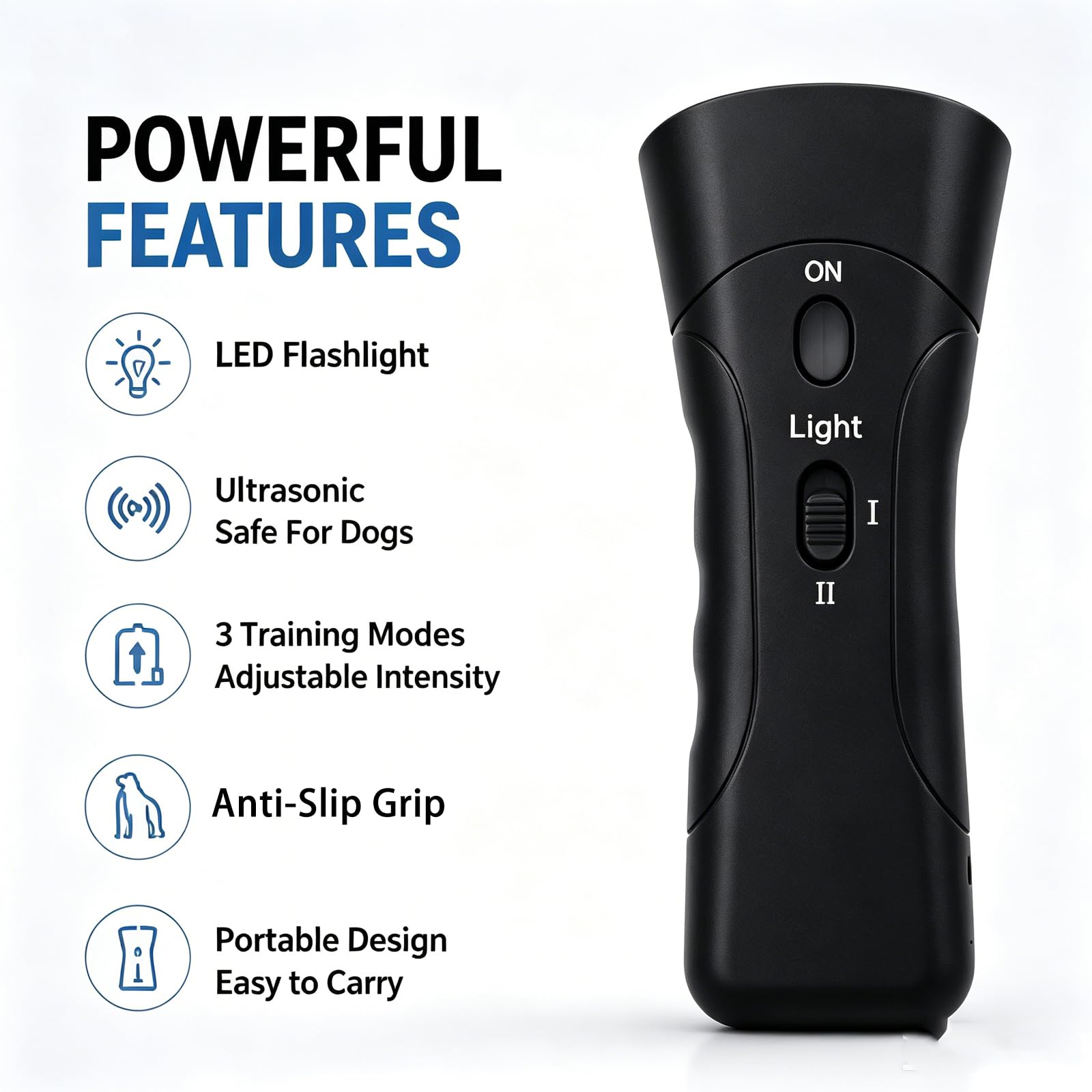 Trainer Ultrasonic For Dogs, Anti Barking Device, Portable Ultrasonic Dog Barking, Anti Barking Dog Training Device With Flashlight With LED Light, 3 Training Modes For Indoor Outdoor — foto 3