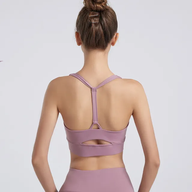 Sports Beautiful Back Fitness Sports Vest Bra Lilac Purple - Shop at LoveMi