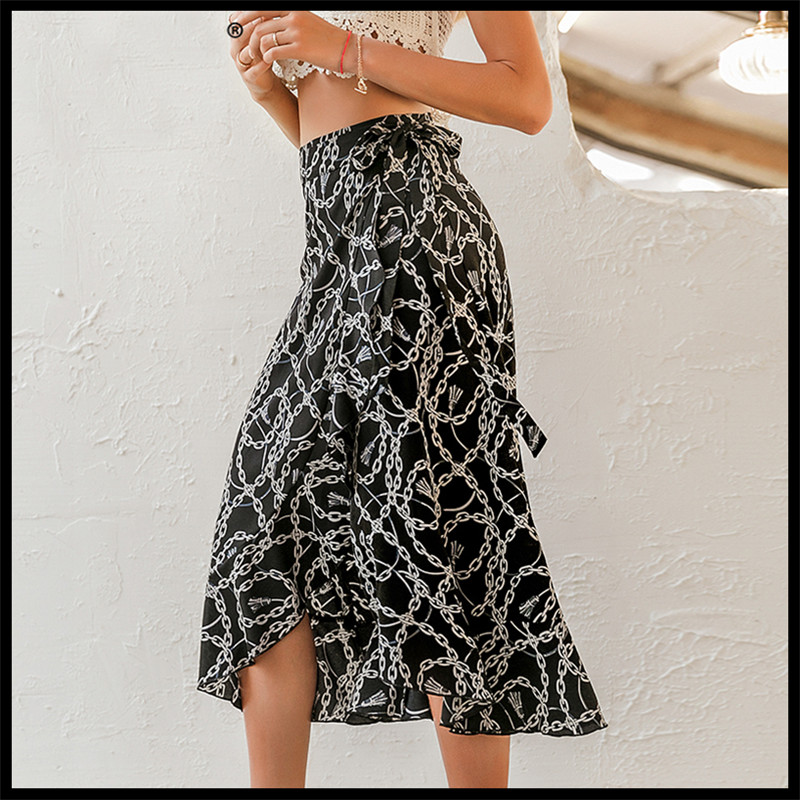 Title 6, High-waist printed lace skirt Elevate your styl...