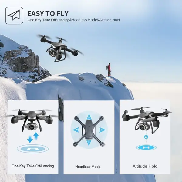 4DRC V14 Professional Drone 6K High-definition Dual Camera Wifi FPV Portable RC Quadcopter 2 Batteries, Logistics Randomly Sent By UPS And USPS.