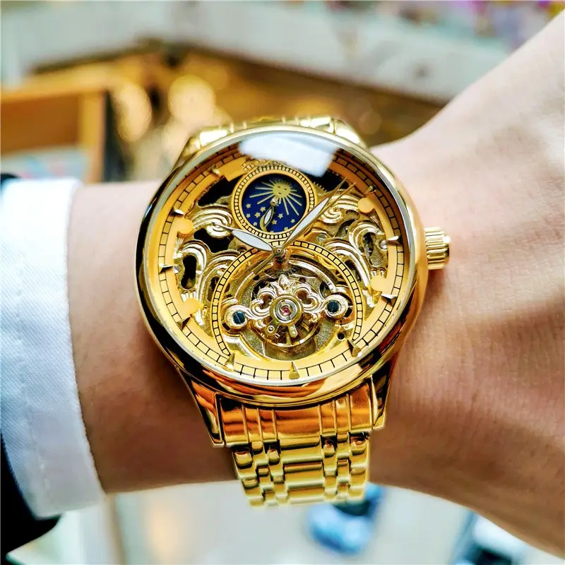 Men's Luminous Hollow Out Fully Automatic Mechanical