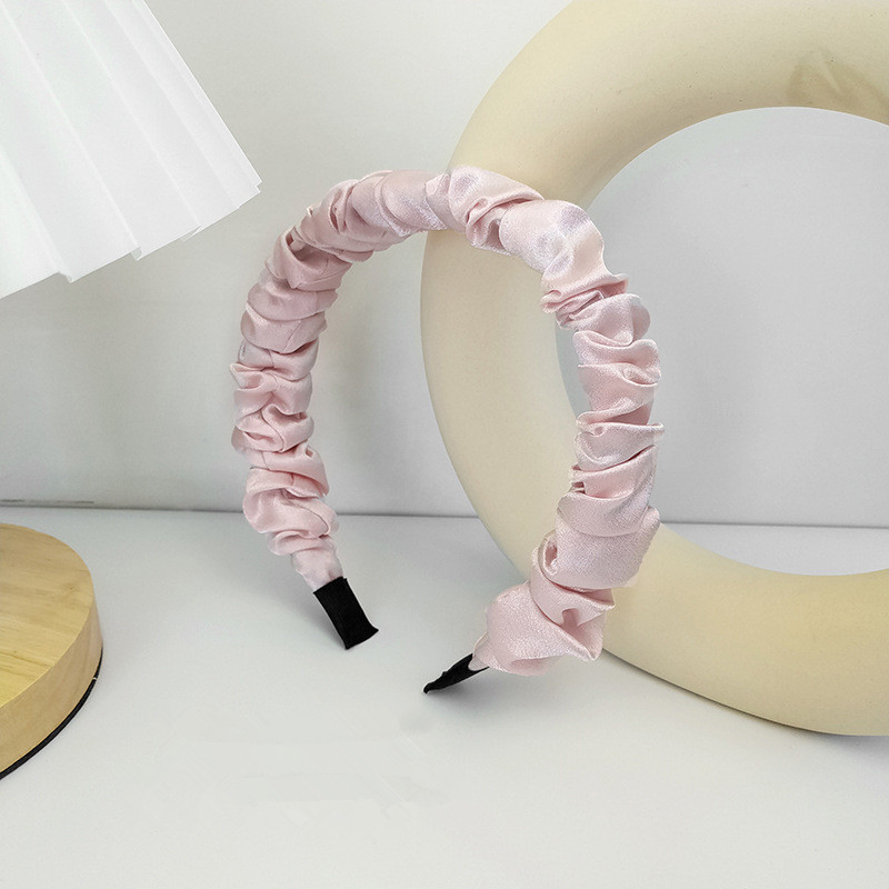 French Retro Fabric Pleated Headband Girls All-match