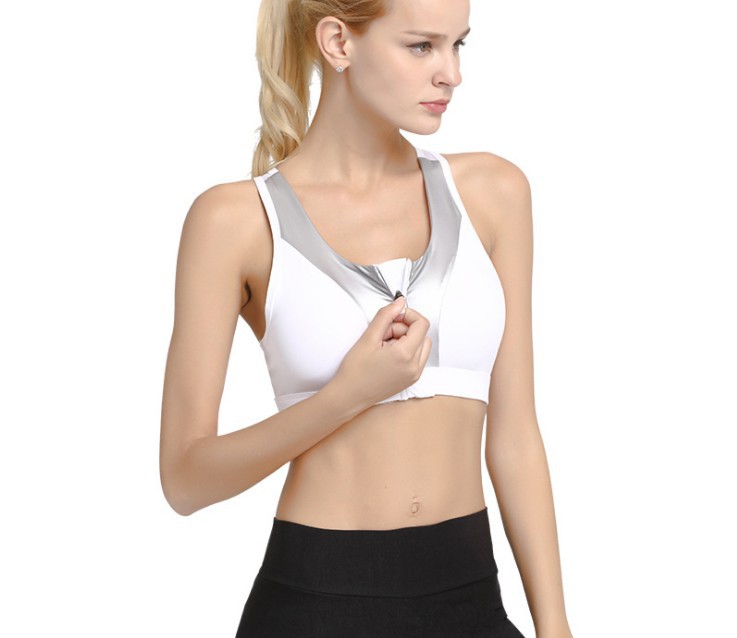 Title 5, Front zip yoga bra without steel ring