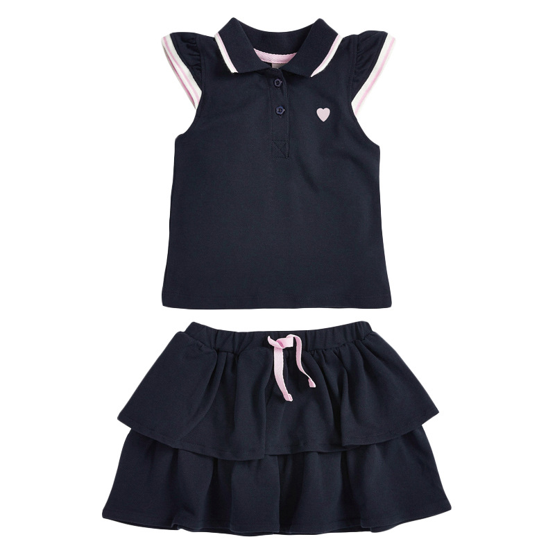 Girl's Short Skirt Suit Knitted Children's