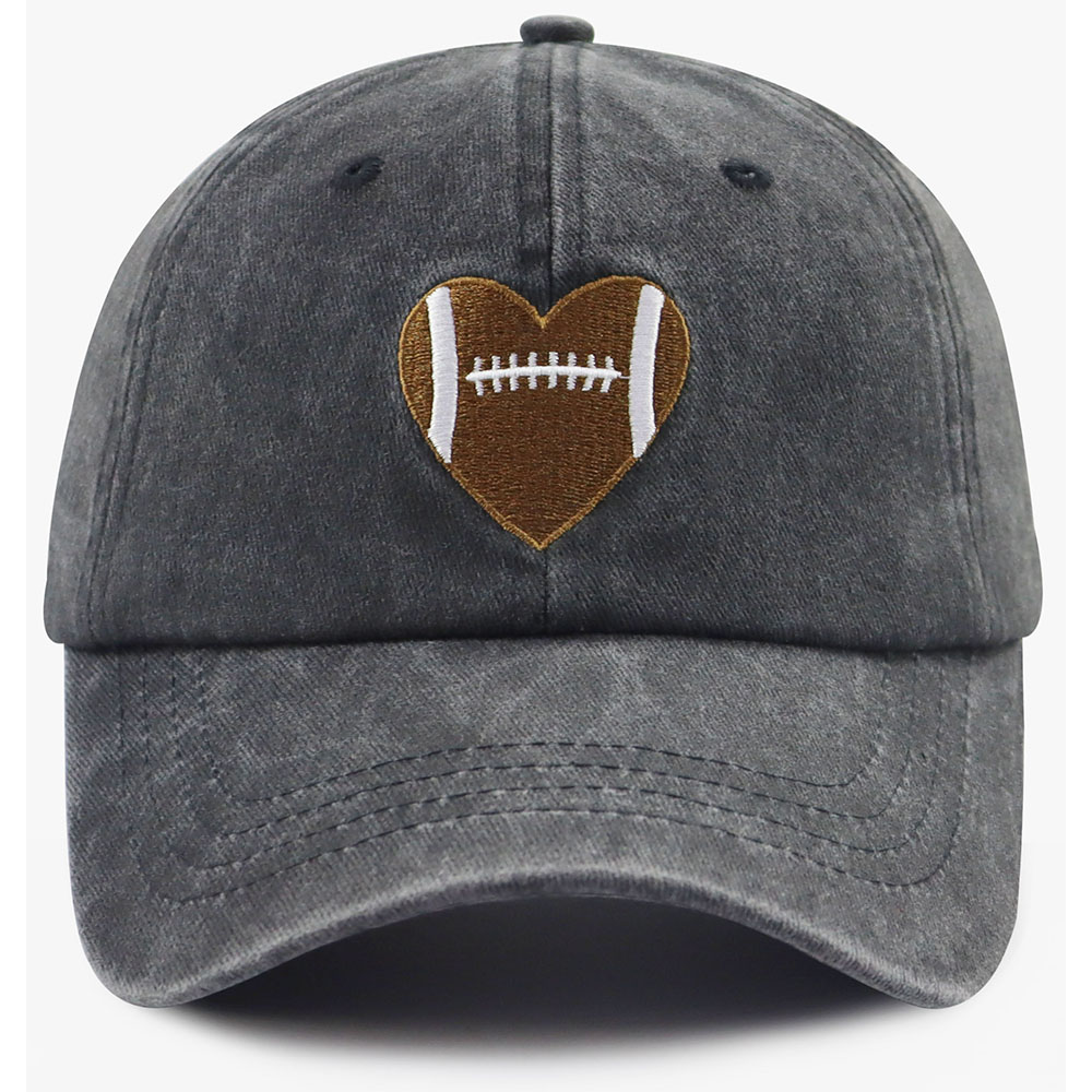 2pcs Football Gifts For Women Men Football Heart Baseball Cap - Men's Clothing