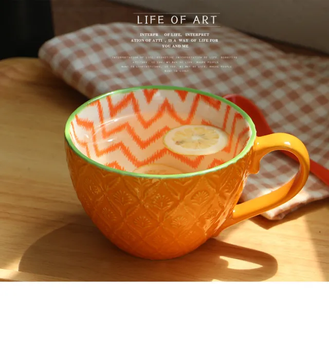 Microwave ceramic cup Orange - Shop at LoveMi