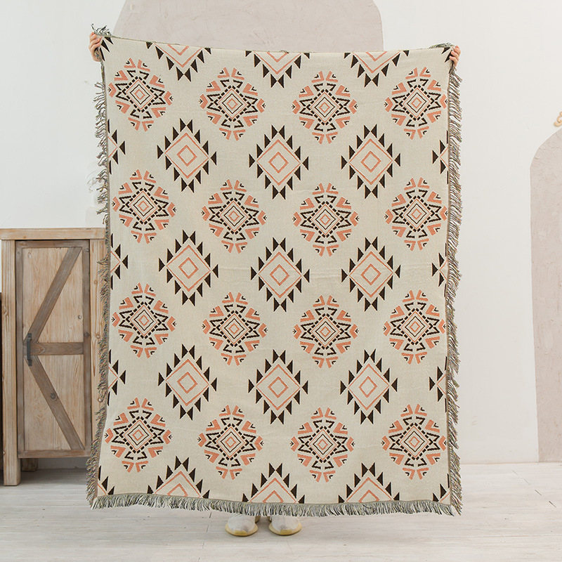 Bohemian Geometric Double Sided Blanket