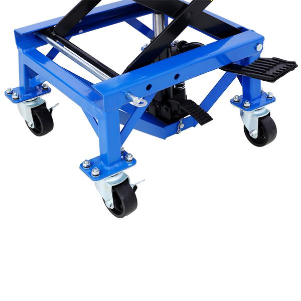 300 Pound Hydraulic Motorcycle Scissor Jack Lifting Foot Wheel Suitable For Small Off-road Vehicles, Blue, Prohibited PlatformTemu - Image 4