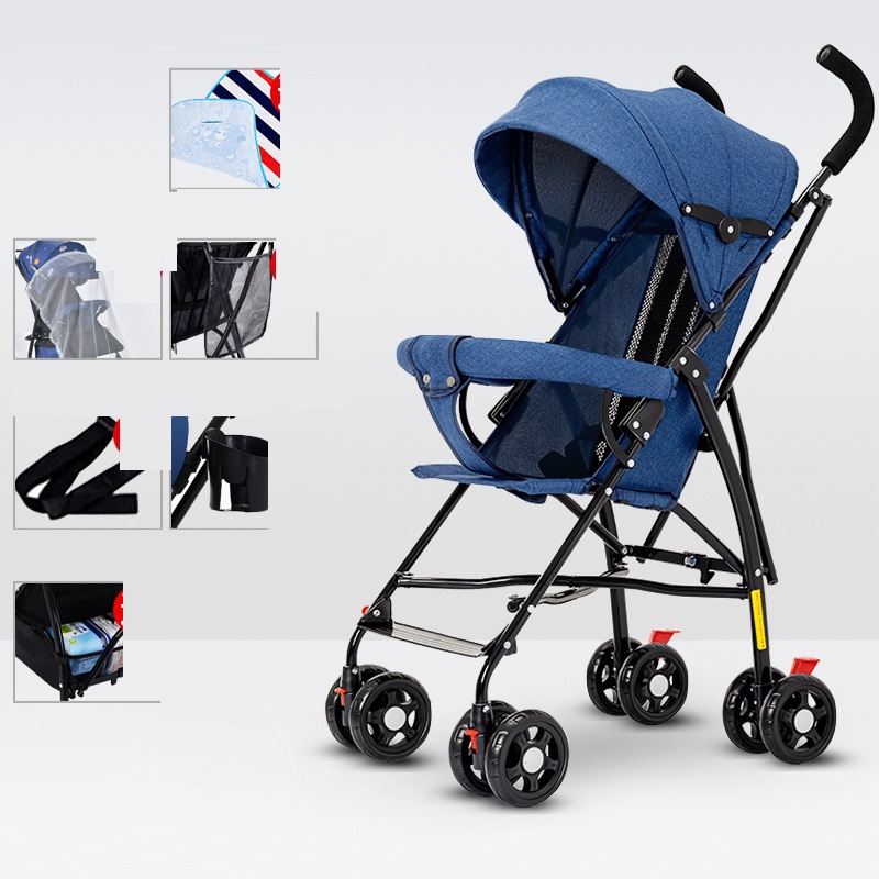 Sit And Lie Down Baby Portable Folding Simple Trolley — foto 11