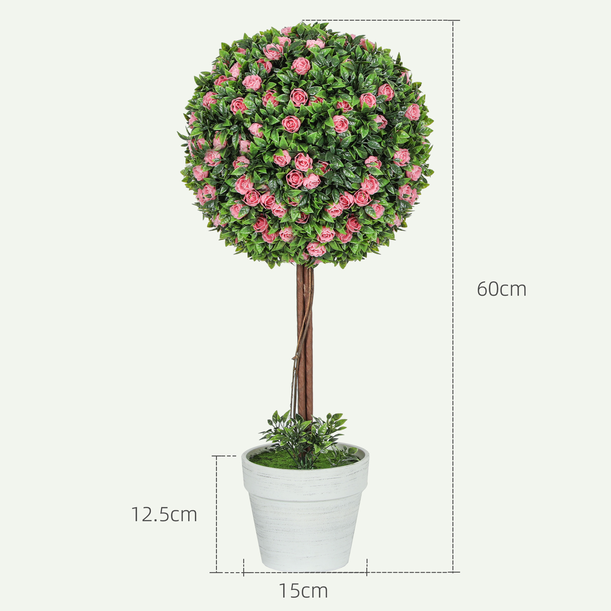 Two Pot Decorative Simulation Plant Set, Nine Lily Flower Potted Plants, Fake — image 7