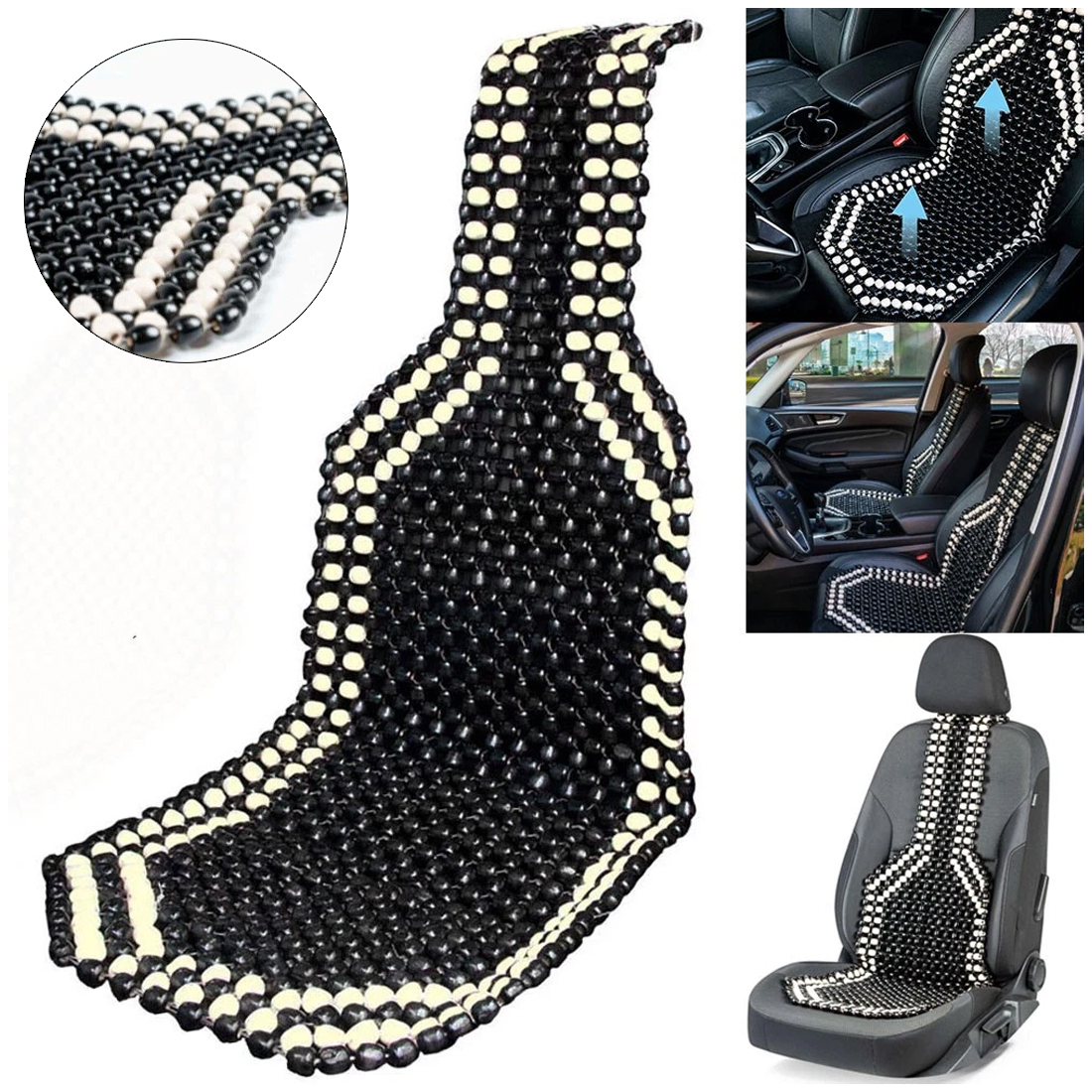 Universal Auto Car Beaded Seat Cover Massager Summer Cooling Cushion Mat Office 11
