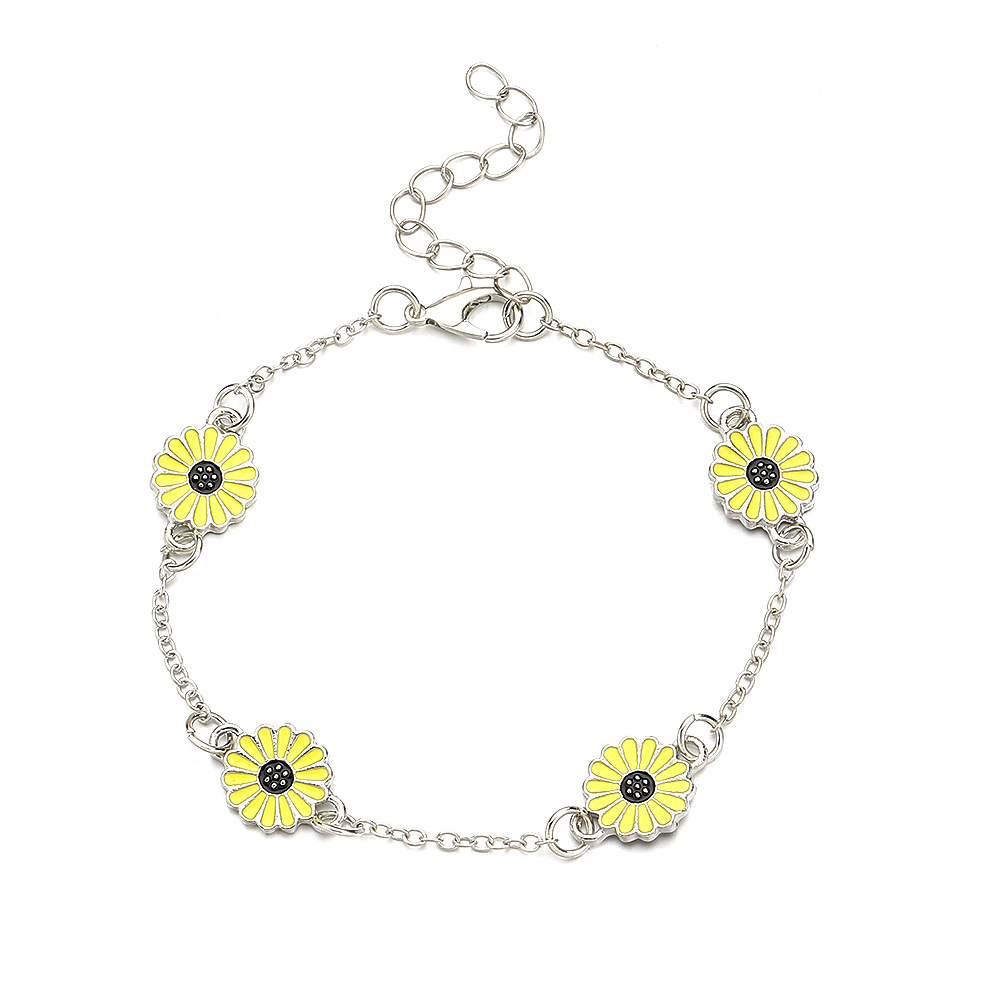 Title 3, Alloy Sunflower Anklet Creative Daisy Foot Orna...