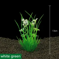 Fish Tank Decoration Simulation Water Plant Aquarium Landscaping Plastic - White - View 1