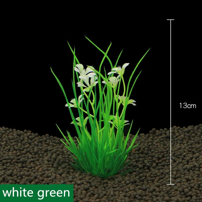 Fish Tank Decoration Simulation Water Plant Aquarium Landscaping Plastic - White